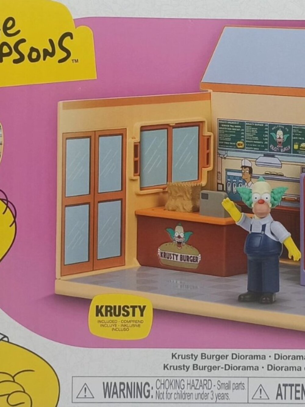 The Simpsons Krusty Burger Diorama Playset w/ Krusty the Clown Figure New in Box
